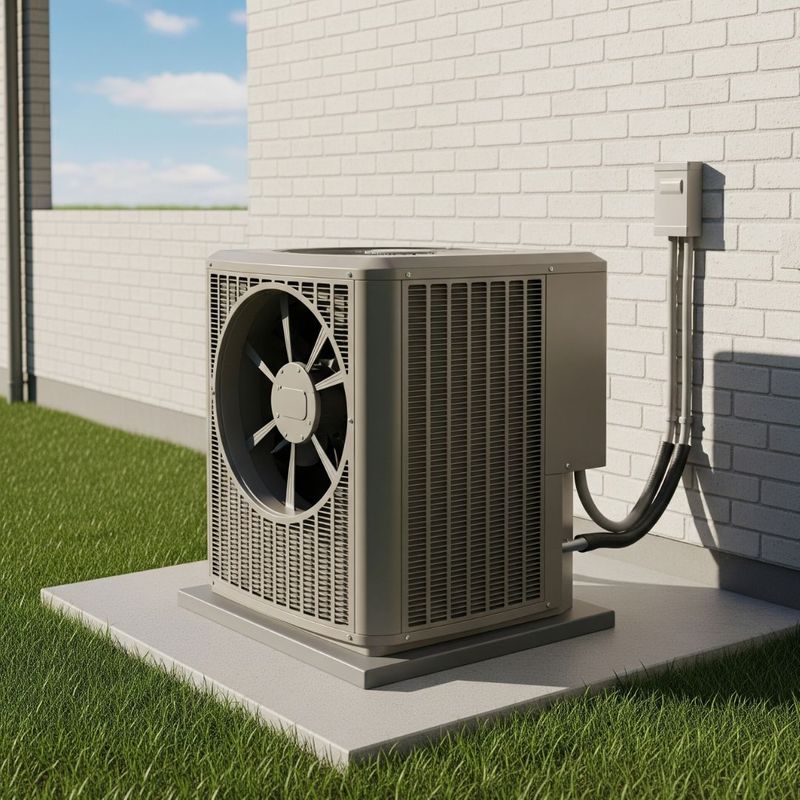 Outdoor condenser with clear space around it