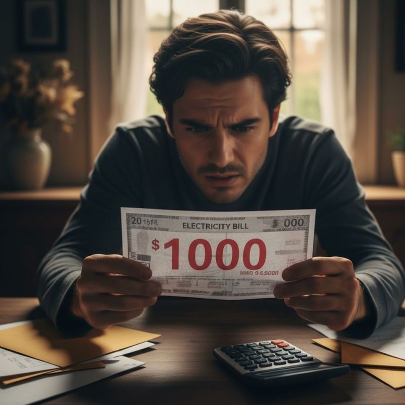 A person reviewing a large bill