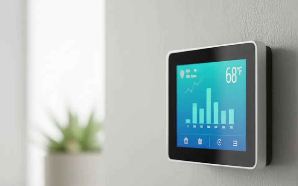 Wall control with an energy-use display